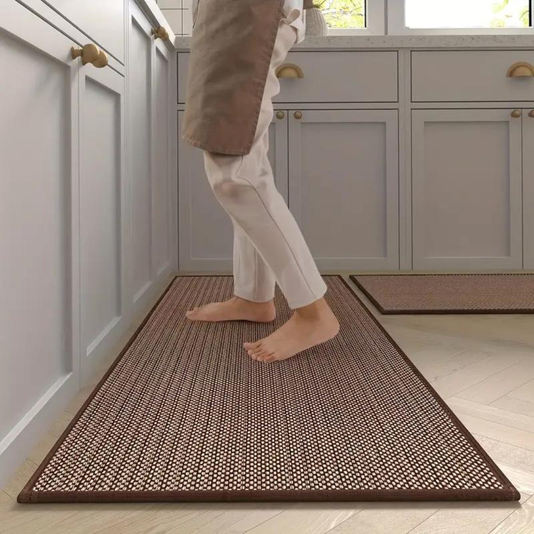 Kitchen Mat Set Anti-Fatigue Non-Slip Twill Set of 2