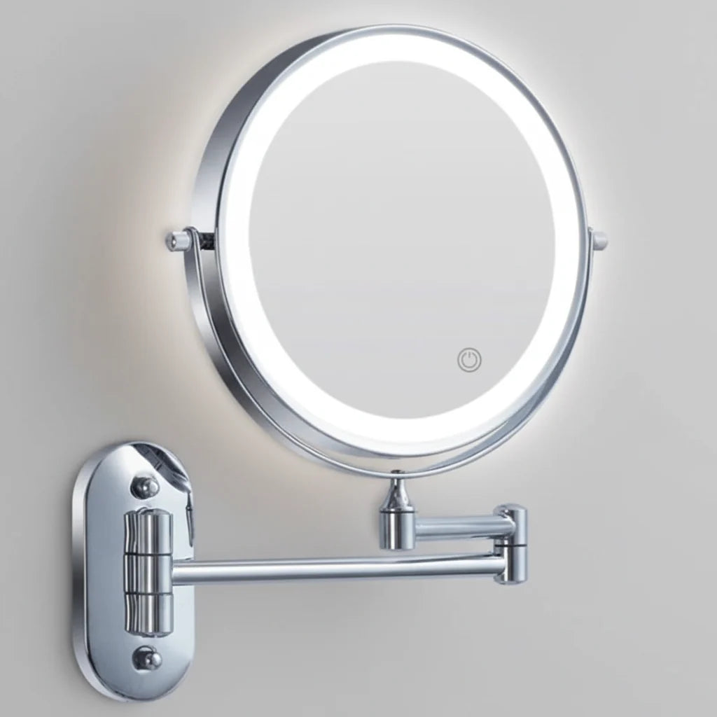 Magnifying Mirror LED Adjustable Brightness Rechargeable Cordless 3×–10× Magnification