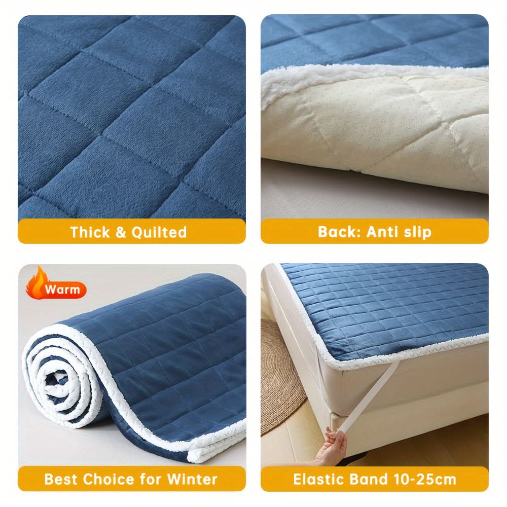 Mattress Protector Plush Milk Velvet Breathable & Lightweight