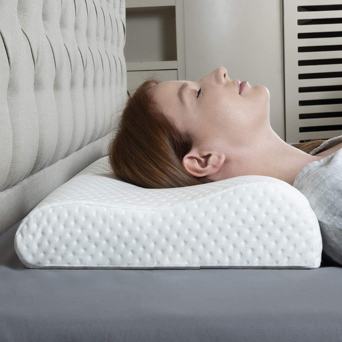 Memory Foam Pillow Dual-Height Slow-Rebound Breathable Removable Cover