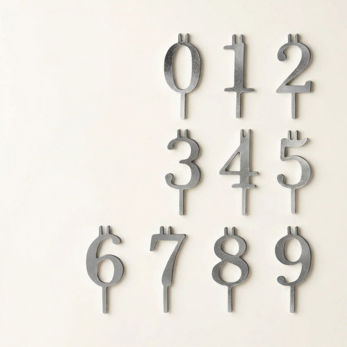Number Candle Holder Set Clear Acrylic Reusable Design