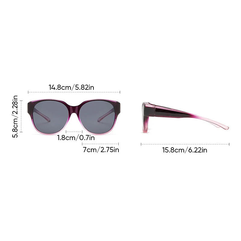 Over-Glasses Sunglasses Polarized UV400 Protection Lightweight Frame