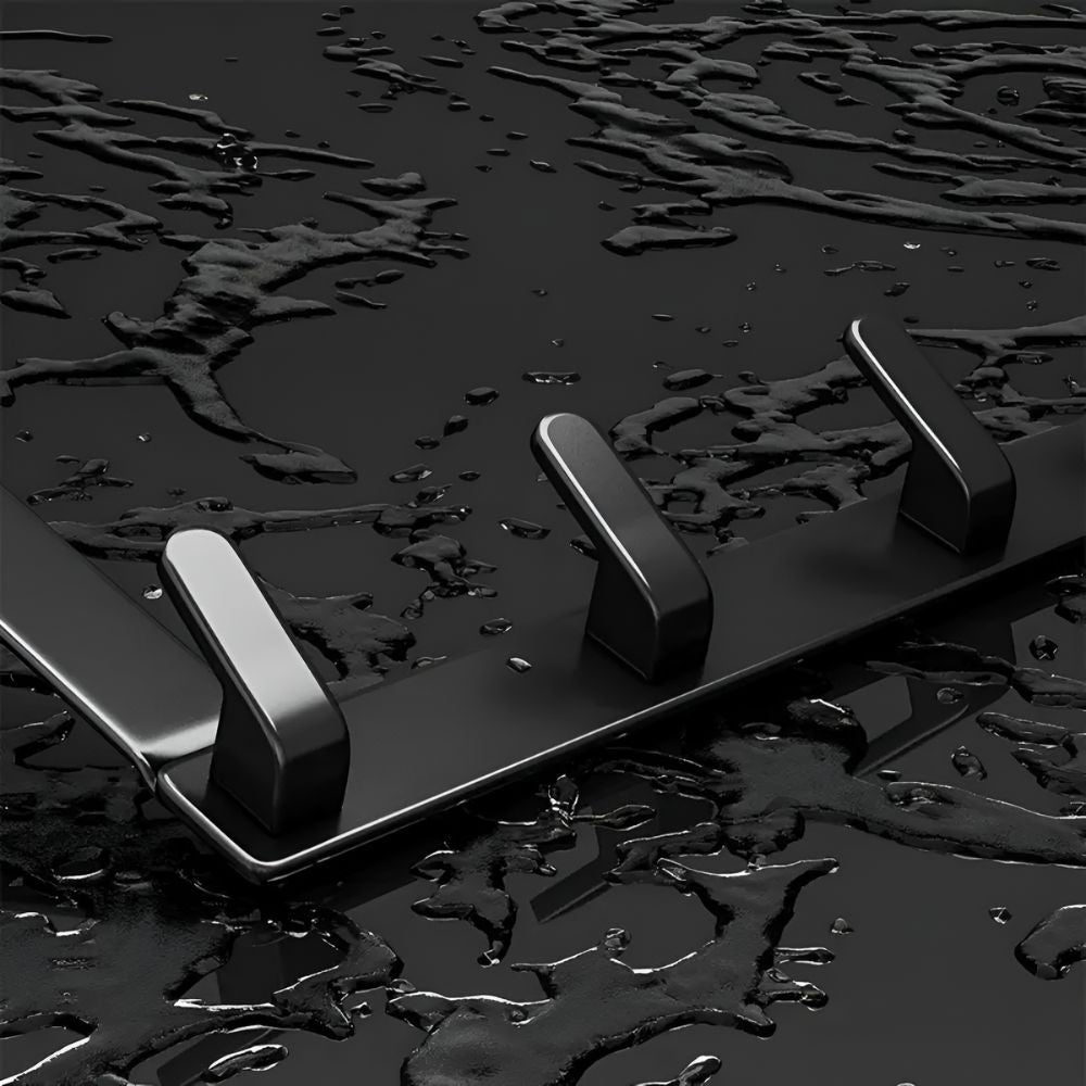 Over-The-Door Hook Rack Stainless Steel Tool-Free Five Hooks