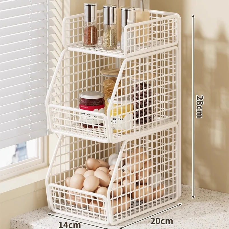 Pantry Organizer Metal Wire Space-Saving Multi-Tier