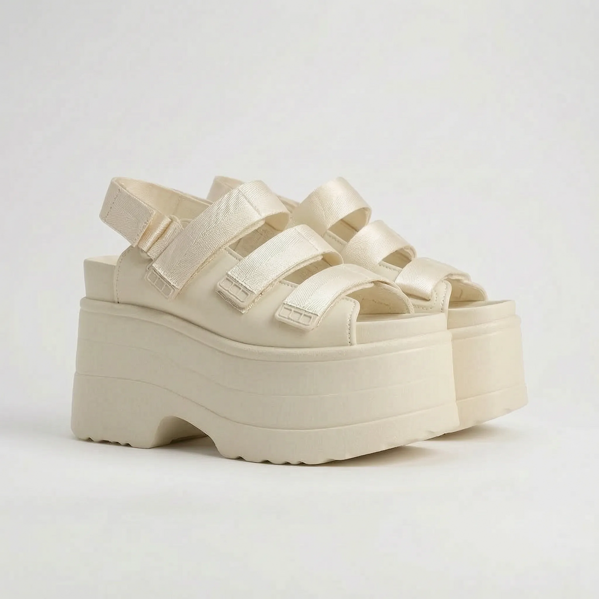 Platform Sandals Open Toe 4.3-Inch Adjustable Straps