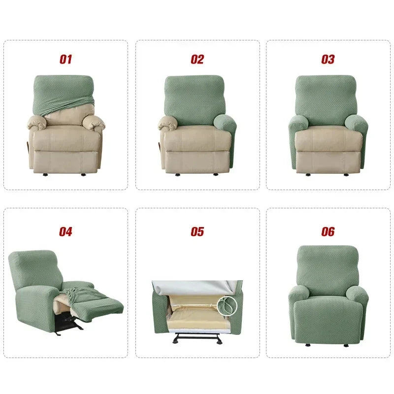 Recliner Cover Microfiber Tailored Fit Side Pocket