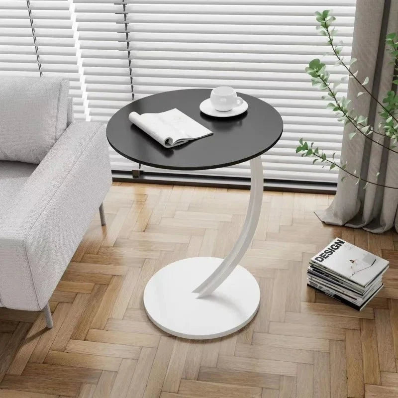 Round Side Table Wood & Steel Reinforced Frame