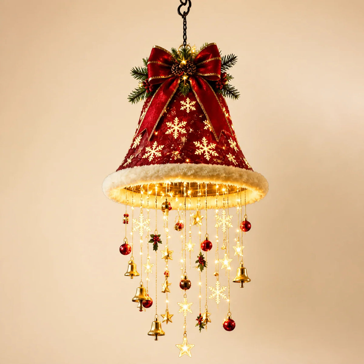 Santa Hat Decorative LED String Lights Five Festive Styles
