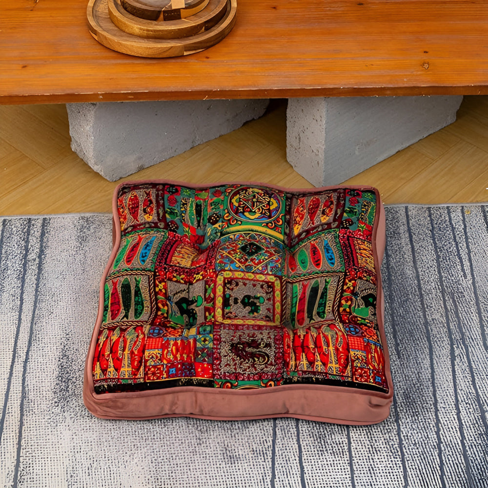 Seat Cushion Plush Microfiber & Attached Ties