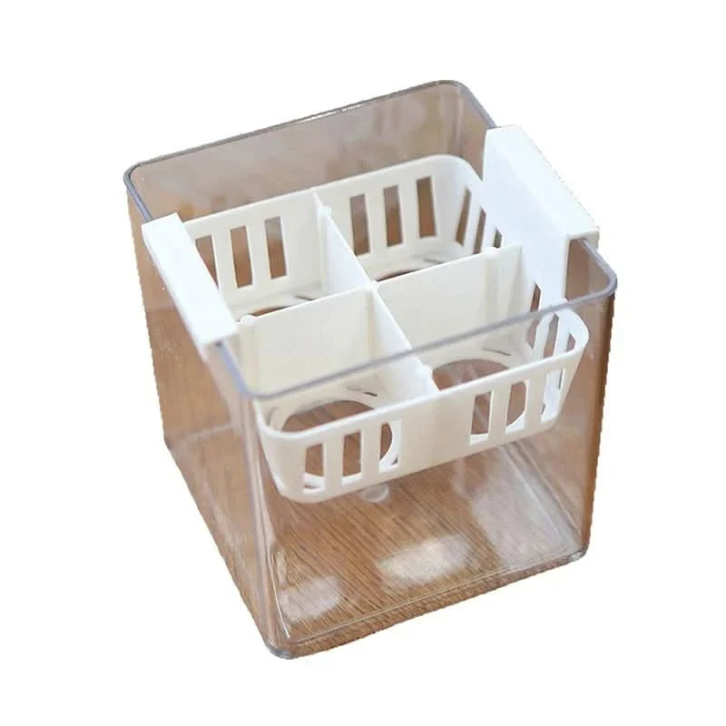 Self-Watering Planter Set Transparent Double-Walled Set of 3