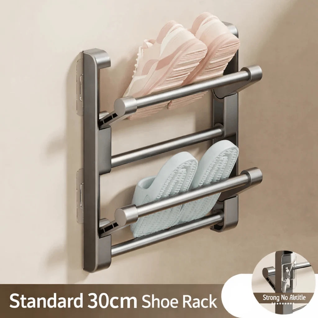 Shoe Rack Wall-Mounted Integrated Drainage Space-Saving Storage