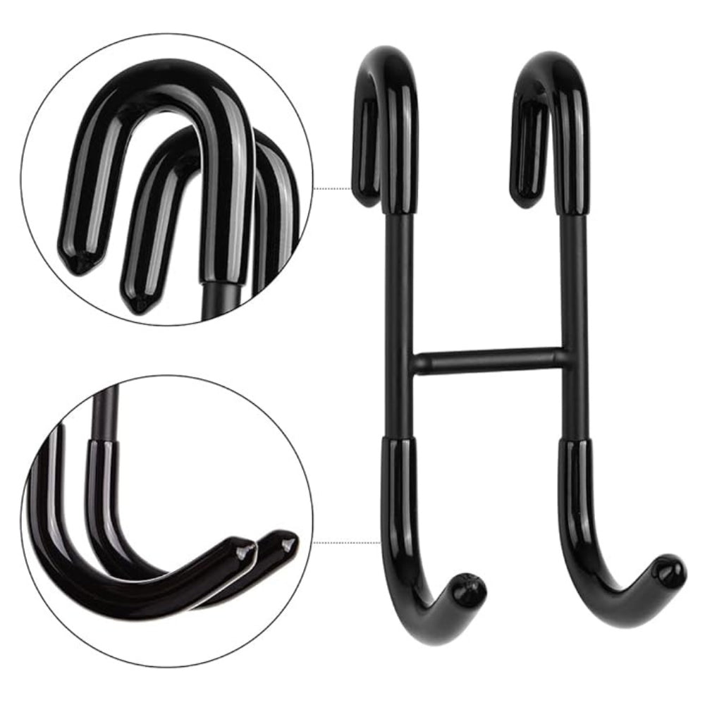 Shower Door Hook Drill-Free 304 Stainless Steel Anti-Slip Rubber