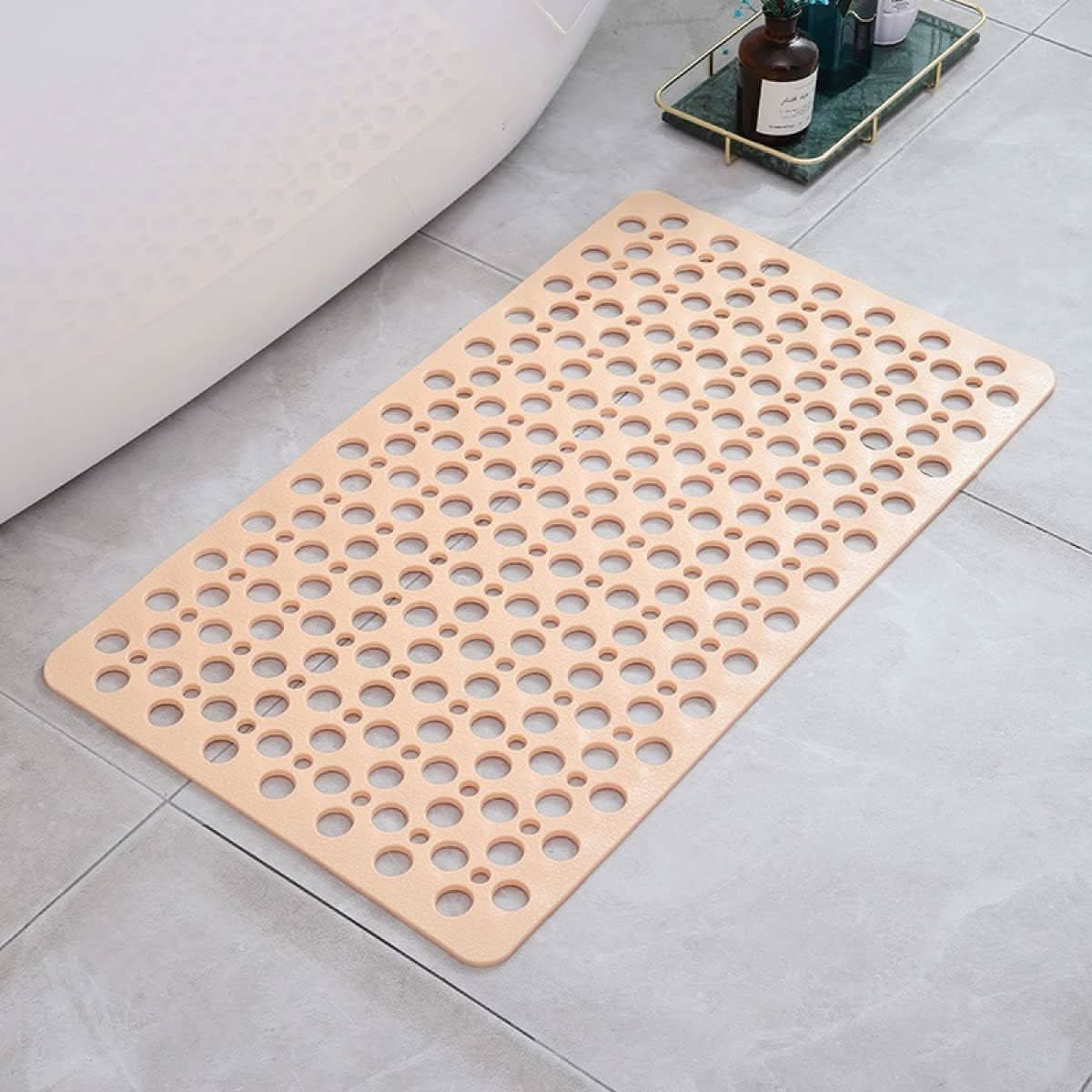 Shower Mat Non-Slip Suction Cups Antibacterial TPE Quick Drainage