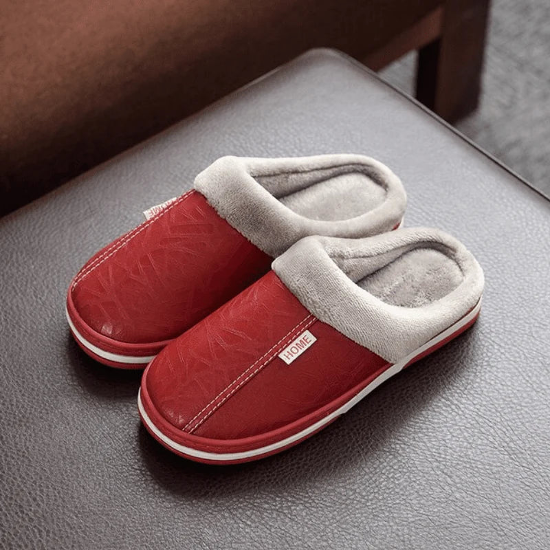 Slippers Plush Lined Cushioned EVA Sole Slip-On Design