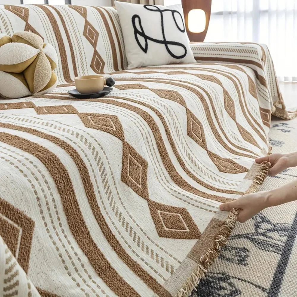 Sofa Cover Boho Microfiber Machine Washable