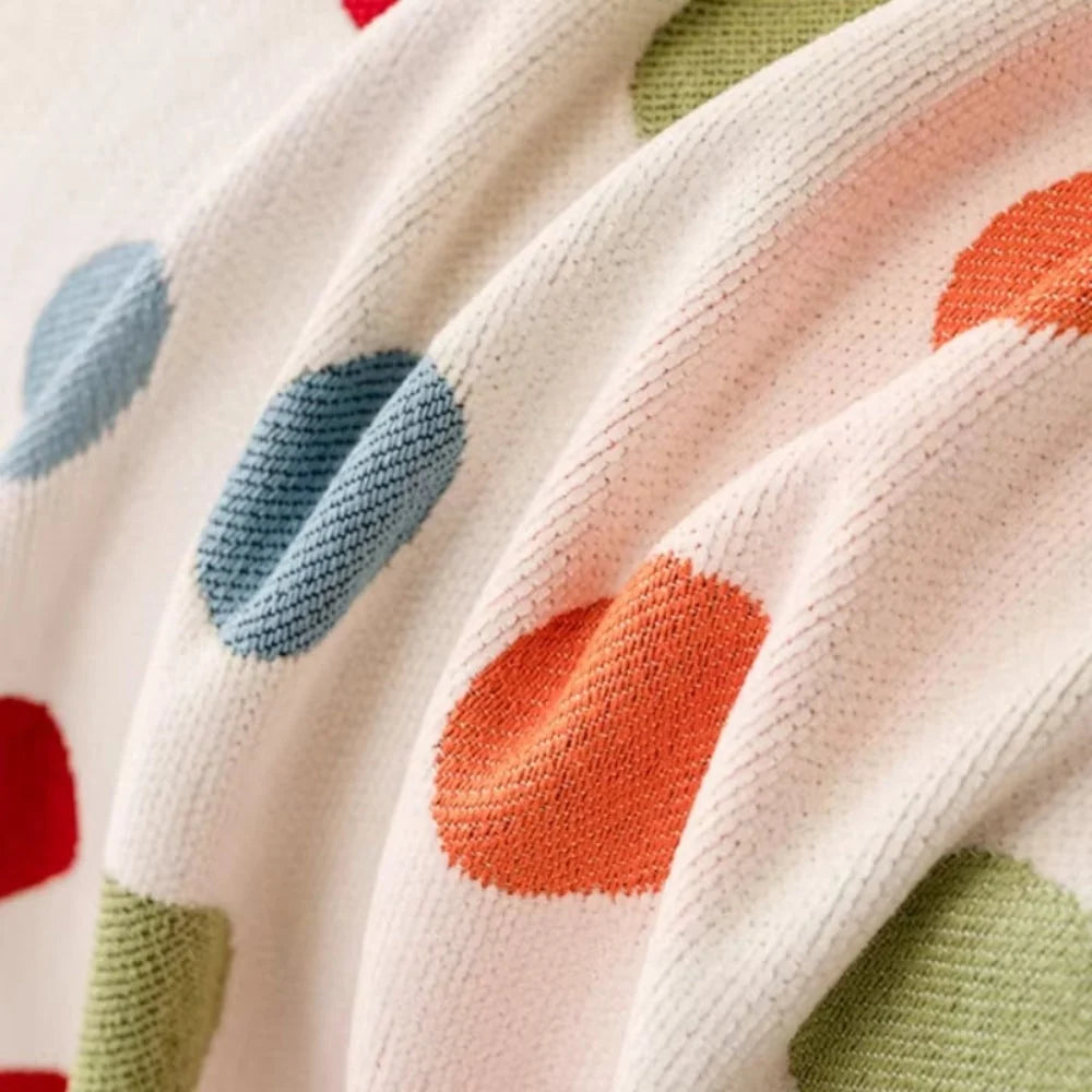 Sofa Cover Polka Dot Microfiber Blend Machine Washable