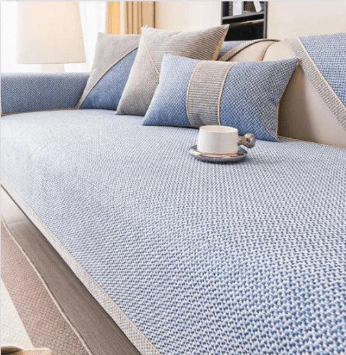Sofa Cover Quilted Breathable Fabric Non-Slip Backing