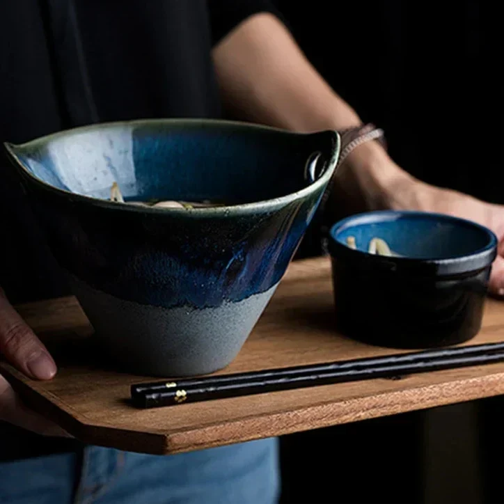 Soup Bowl Heat-Retaining Ceramic Dual Handles Dishwasher-Safe