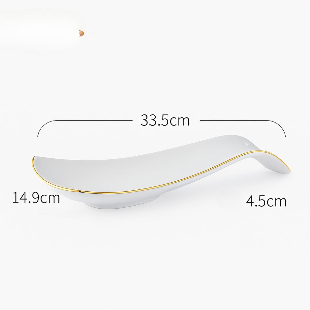 Spoon Rest Porcelain Heat-Resistant & Dishwasher Safe