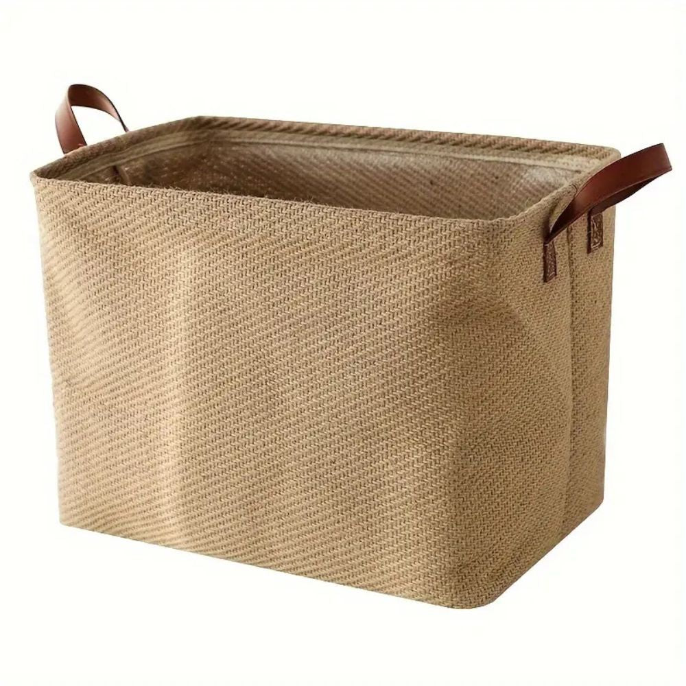 Storage Basket Foldable Woven Sturdy Handles