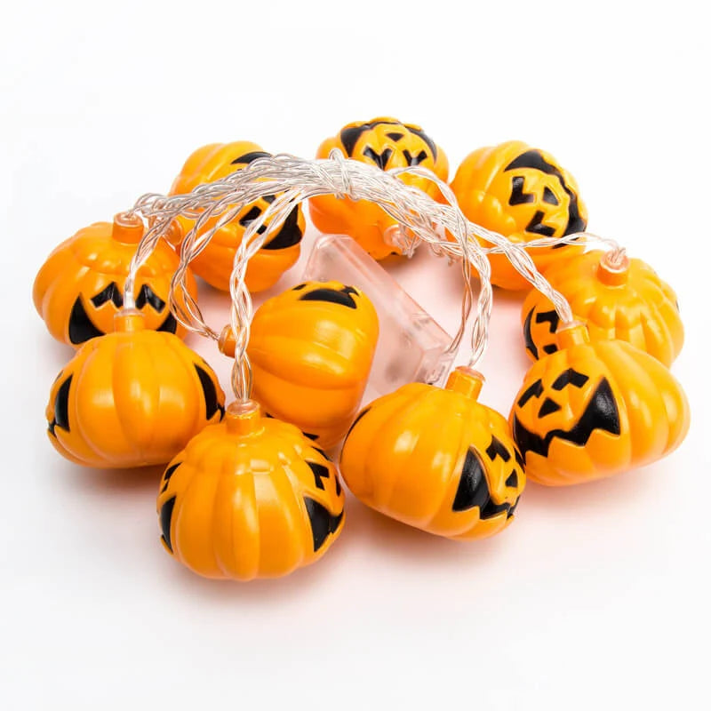 String Lights Carved Pumpkin Warm LED Halloween Decor