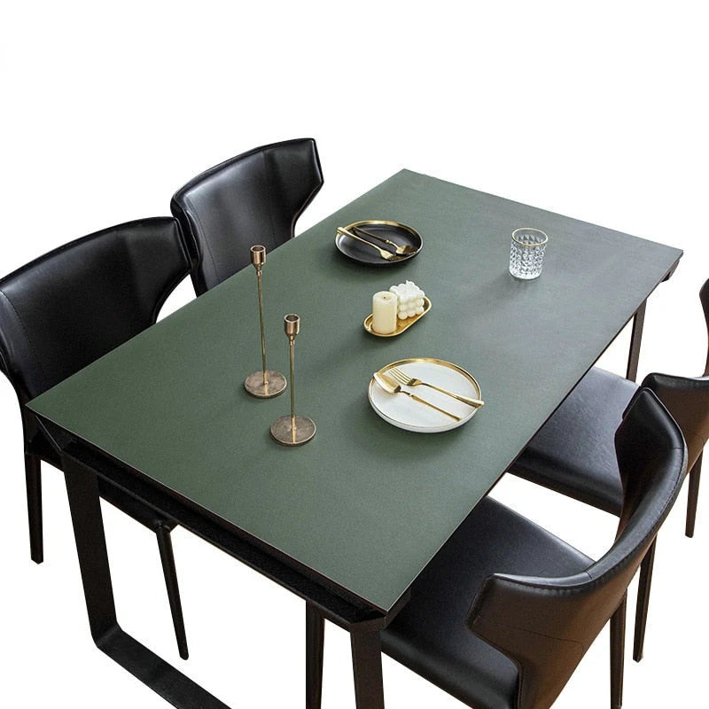Table Protector Mat Waterproof Scratch & Heat Resistant PVC TPU Leather