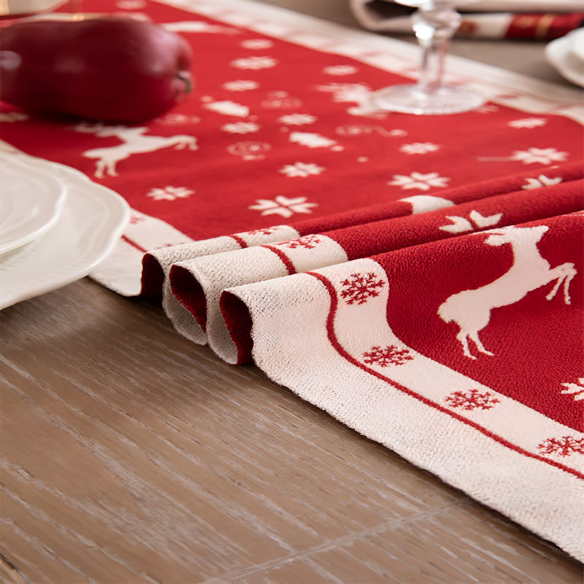 Table Runner Tassel Accents Soft Fabric Multiple Sizes