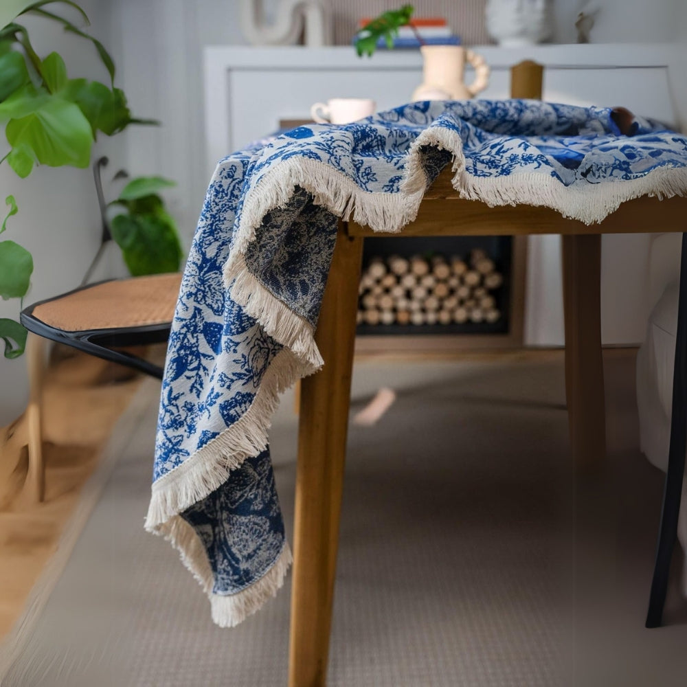 Tablecloth Bohemian Floral & Butterfly Cotton-Poly