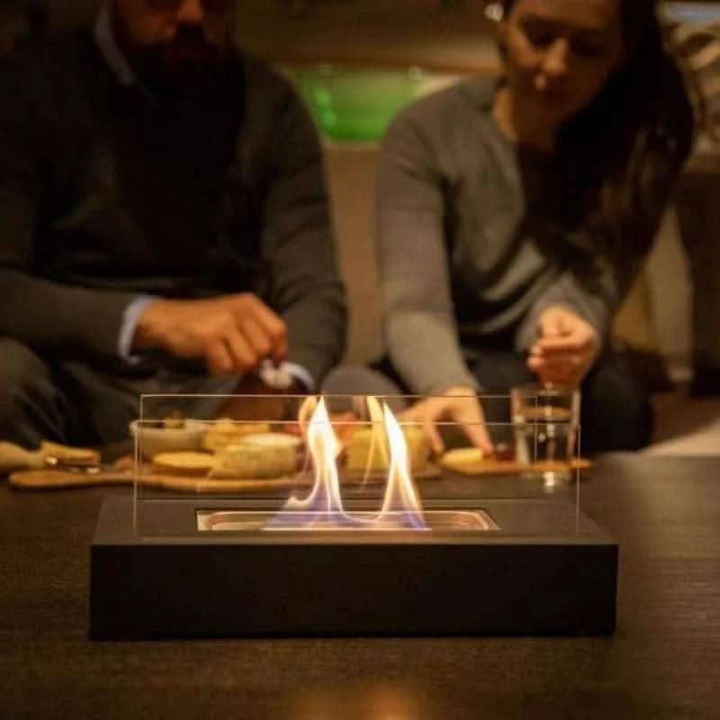 Tabletop Bioethanol Fireplace Smoke-Free Real Flame Portable Design