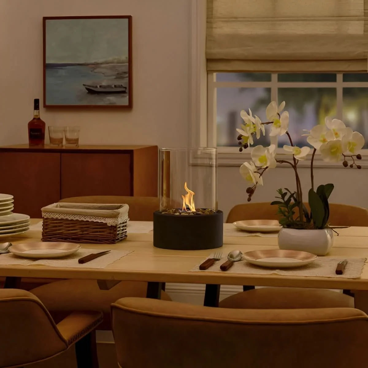 Tabletop Fireplace Smokeless Bioethanol Indoor & Outdoor Use