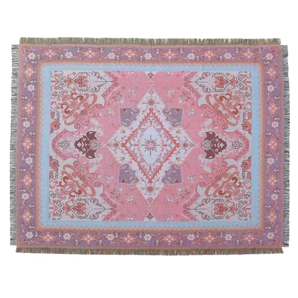 Tapestry Throw Blanket Reversible Bohemian Aztec Microfiber