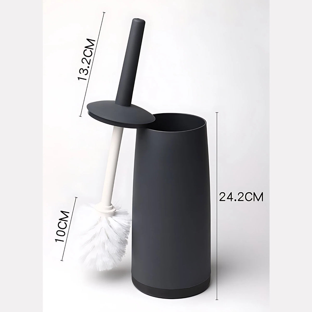Toilet Brush No-Dead-Corner Scrubber Hidden Holder
