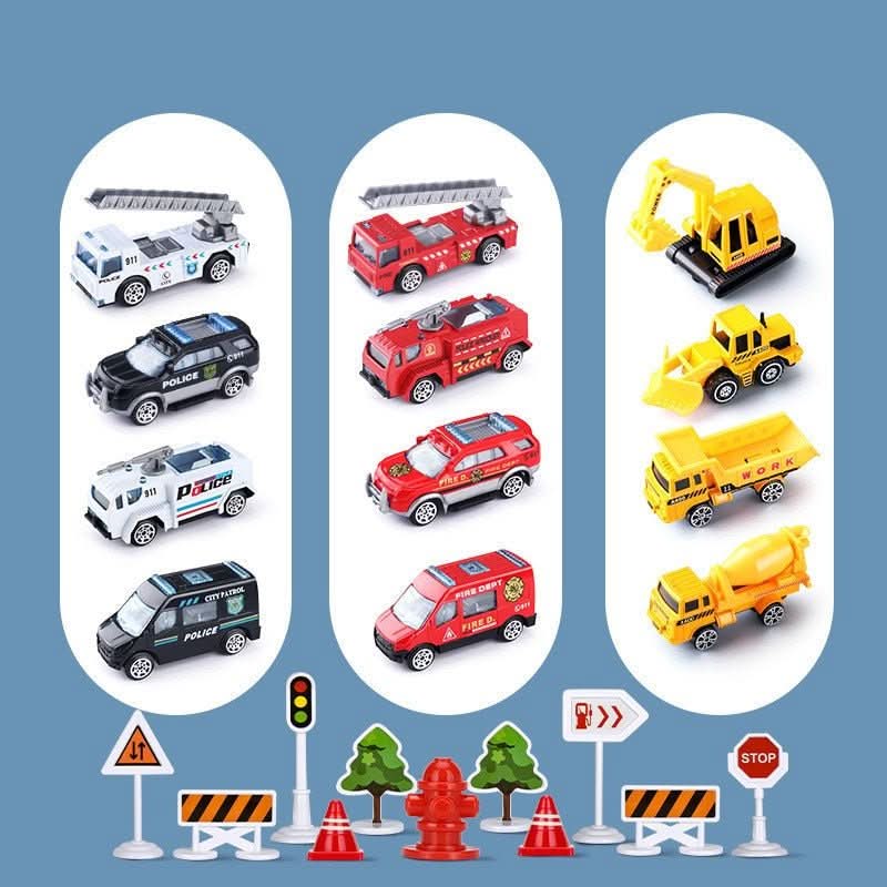 Toy Airplane Playset 5-Piece Aircraft & Vehicle Set