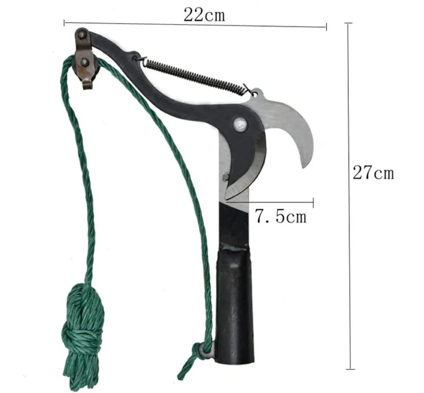 Tree Pruner Telescopic Handle Double-Pulley Carbon Steel Blade