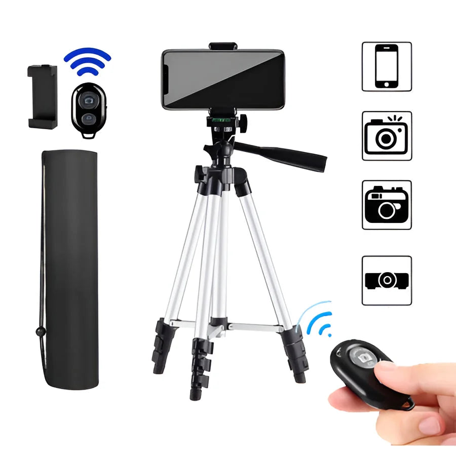Tripod Stand Adjustable Height Wireless Remote