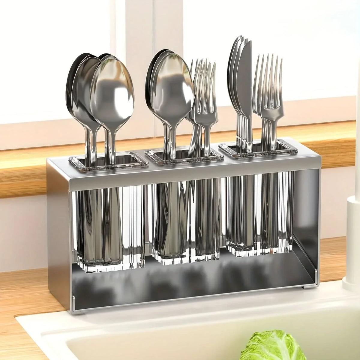 Utensil Holder Chopstick Organizer with Drainage Design
