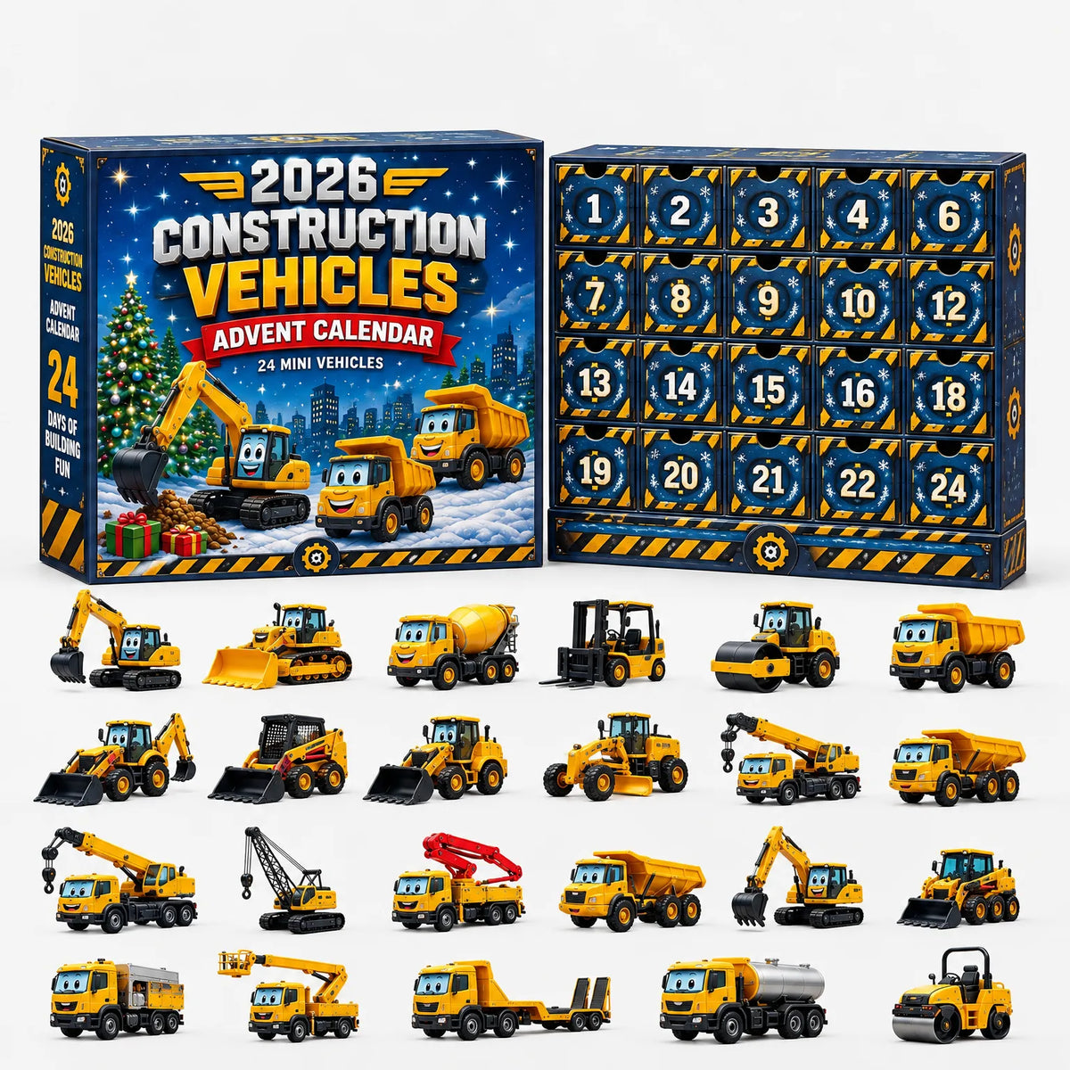 Vehicle Advent Calendar Die-Cast 24-Piece Set