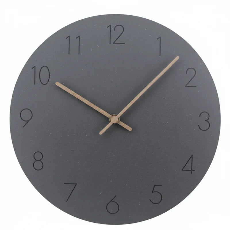 Wall Clock Silent Movement Walnut Wood Hands