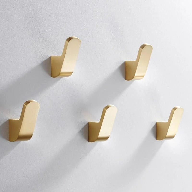 Wall Hook Brass Gold Finish Space-Saving Design