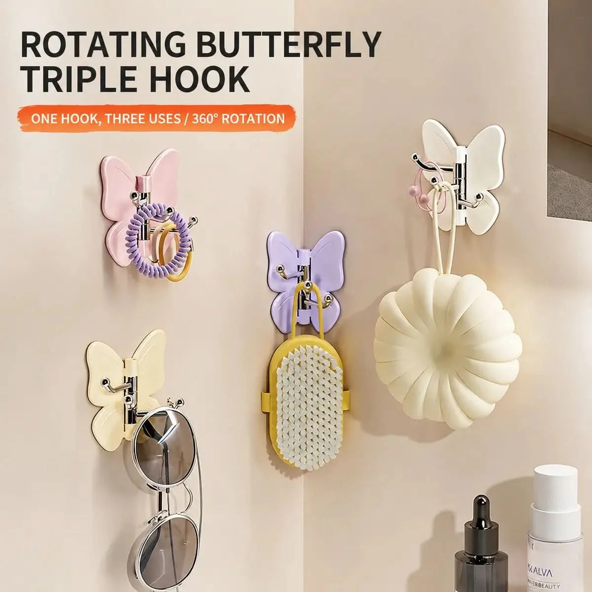 Wall Hook Butterfly Rotatable Drill-Free