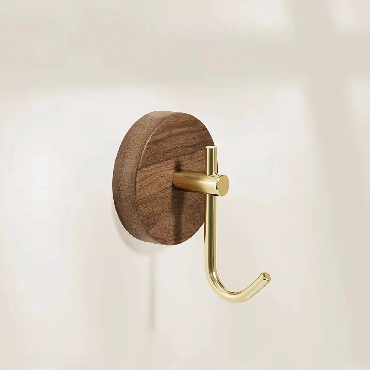 Wall Hook Self-Adhesive Natural Wood