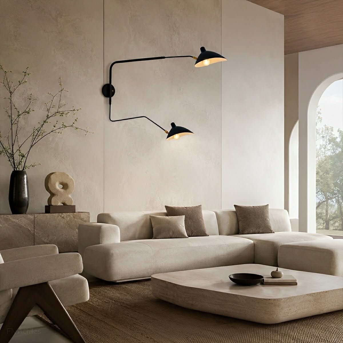 Wall Lamp Adjustable Swivel Arm Industrial Iron