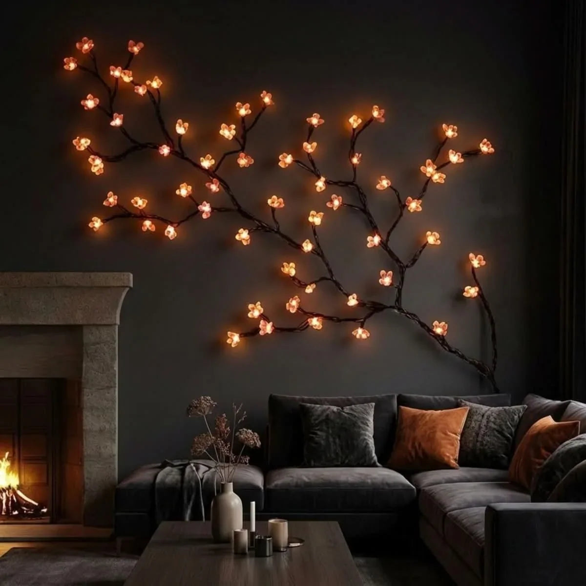 Wall Light Cherry Blossom Branch Warm White LED