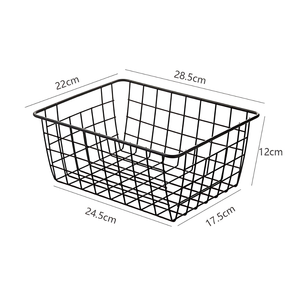 Wire Storage Basket Iron Waterproof Compact
