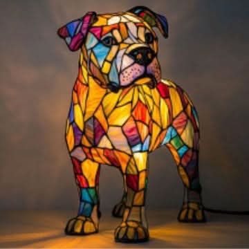 Charming LED Night Lamp with Canine Silhouettes – Cozy Ambiance
