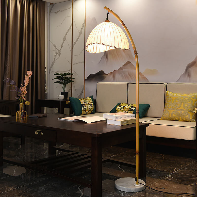 Sleek Bamboo-Style Floor Lamp for Elegant Living Spaces