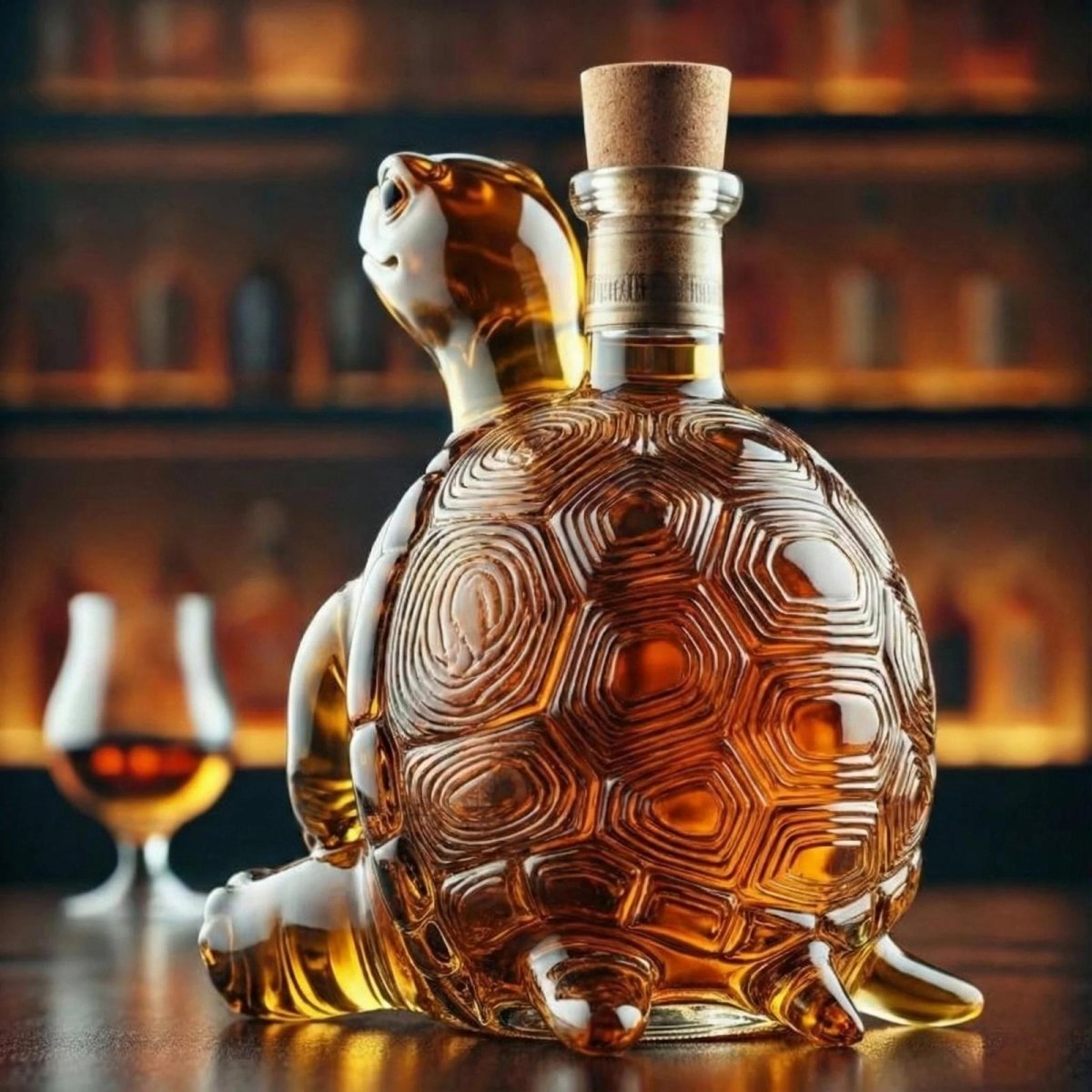 Charming Sea Creature Glass Carafe for Wine and Spirits