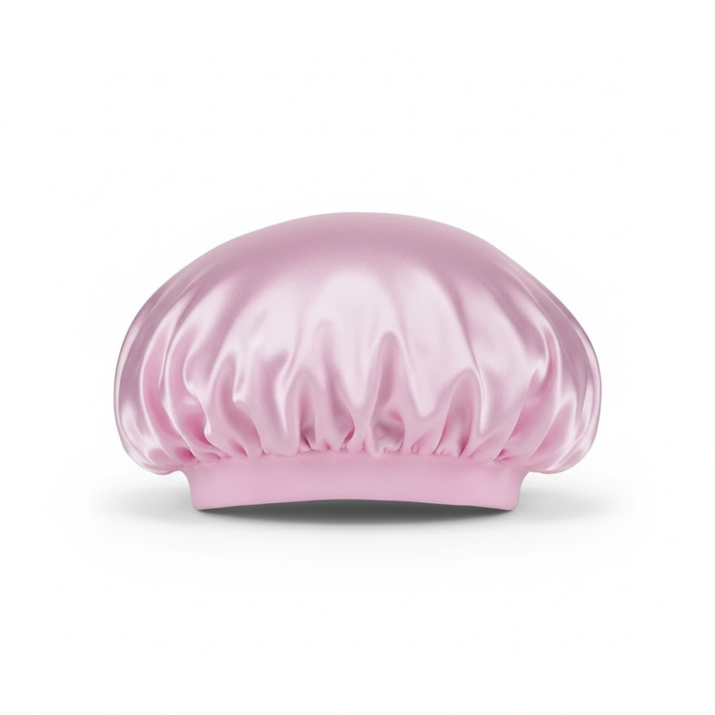 Shower Cap in Soft Satin Velvet Fabric