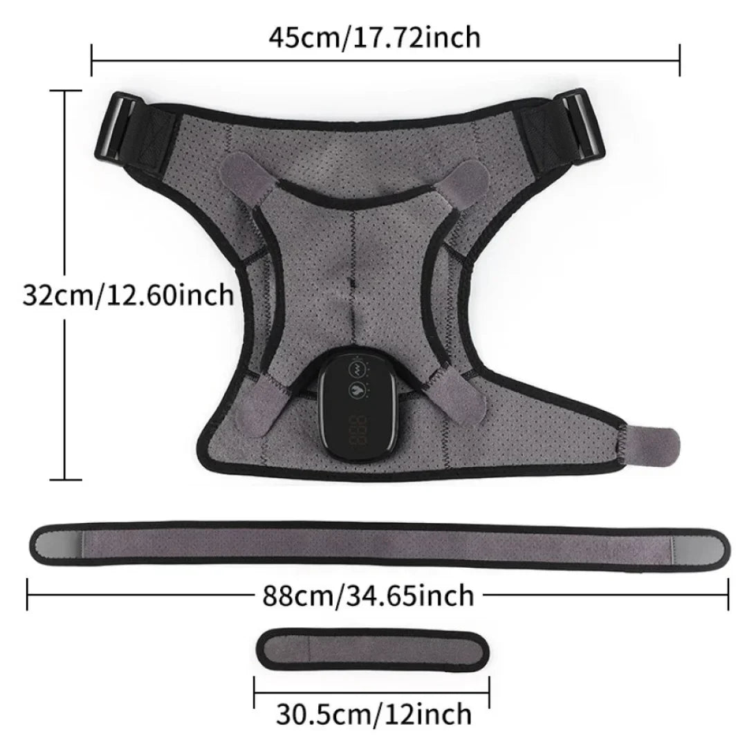 Vibrating Massage Heated Shoulder Support Brace