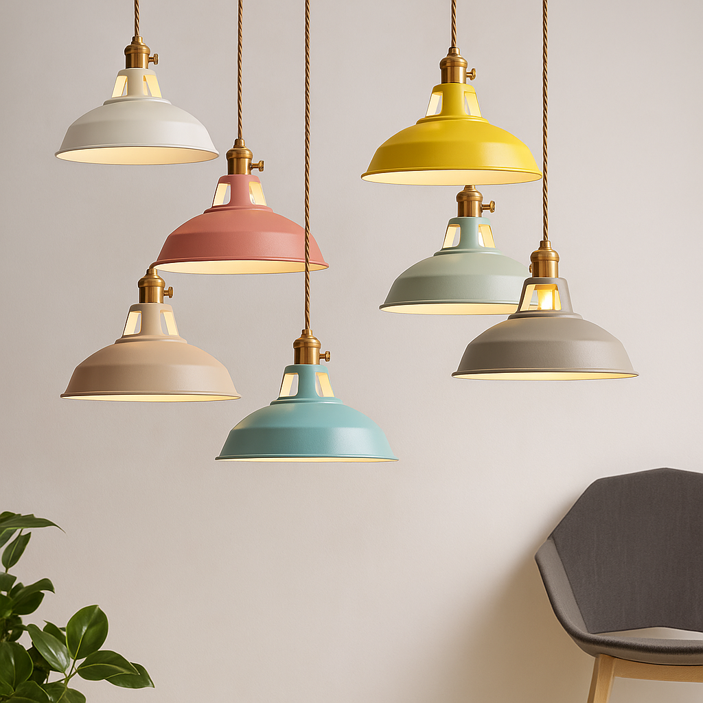 Colorful Modern Dome Pendant Light - Chic Chandelier Style